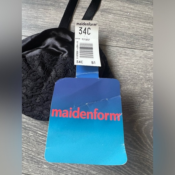 Vintage maidenform Rendevous satin and lace underwire padded bra w bow 34C NWT! - Picture 6 of 8